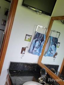 img 5 attached to 🛁 GERUIKE Набор ванной комнаты из нержавеющей стали в матовом черном цвете, 4 предмета, с 24-дюймовой полкой для полотенец - набор аксессуаров для ванной комнаты с креплением на стену