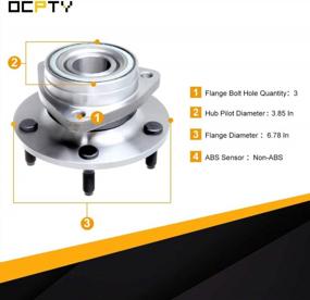 img 1 attached to Pair Of OCPTY Front Wheel Bearing Hubs With 5 Lug Design For Ram 1500 1994-1999: Replacement Bearing Assembly 515006 (2PCS)