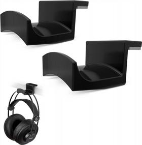 img 4 attached to Organize Your Audio And Gaming Headsets With Brainwavz Roost Large Headphone Hanger Stand - No Glue, No Screws, Holds Heavy Headphones