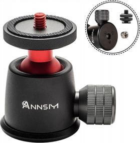 img 2 attached to ANNSM Tripod Ball Head With 360° Swivel And Rotation, 3/8 Inch Hot Shoe Adapter For DSLR Cameras, Camera Sliders, Stabilizers, Camera Cages, Microphones, LED Video Lights Monitors & Flashes