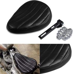 img 4 attached to 🏍️ NATGIC Motorcycle Solo Seat Cushion Baseplate Spring Seat Pad Saddle Bracket for Harley Cruiser Bobber Chopper Honda Yamaha Suzuki Kawasaki, New Black