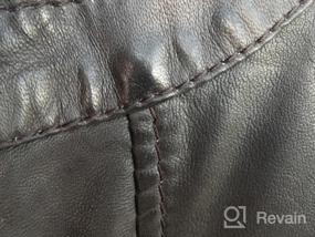 img 7 attached to Cafe Racer Distressed Leather Jacket For Men - Genuine Lambskin Motorcycle Jacket In Black