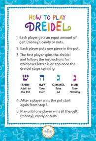 img 2 attached to 🕎 Hanukkah Dreidel Set - Bulk Solid Blue & White Wooden Dreidels Hand Painted - Includes Game Instruction Cards! (Pack of 10)