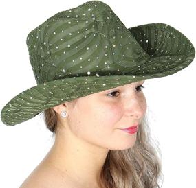 img 3 attached to Style Up With SERENITA'S Wide Brim Cowgirl Hat For Women - Perfect For 1920S Panama Jazz & Gang Visors