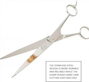img 2 attached to 7 Inch Professional Hair Cutting Shears - Surgical Stainless Steel Scissors For Men And Women, Ideal For Personal And Professional Hairdressing Use