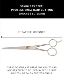 img 3 attached to 7 Inch Professional Hair Cutting Shears - Surgical Stainless Steel Scissors For Men And Women, Ideal For Personal And Professional Hairdressing Use