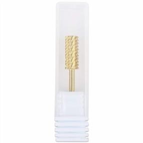img 1 attached to Gold Extra Coarse Grit PANA Flat Top Small Barrel 3/32" Shank Drill Bit - Quickly Remove Acrylic Or Hard Gel Nails For Manicure Pedicure Salon Professional And Beginner Use.