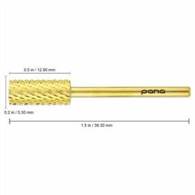 img 3 attached to Gold Extra Coarse Grit PANA Flat Top Small Barrel 3/32" Shank Drill Bit - Quickly Remove Acrylic Or Hard Gel Nails For Manicure Pedicure Salon Professional And Beginner Use.