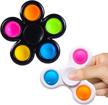 2-pack fidget spinners: poopp hand spinner toy for kids & adults - push-poopp bubble sensory toys logo