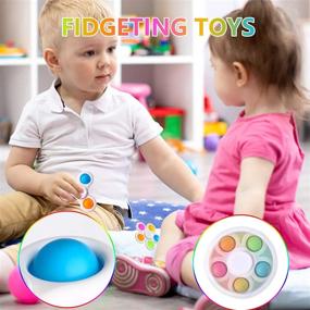 img 3 attached to 2-Pack Fidget Spinners: Poopp Hand Spinner Toy For Kids & Adults - Push-Poopp Bubble Sensory Toys