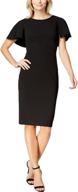 calvin klein womens flutter sleeves women's clothing - dresses logo