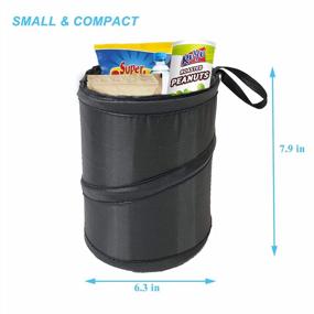 img 1 attached to 2-Pack Car Trash Can Portable Garbage Bin Collapsible Pop Up Waterproof Bag Waste Basket Rubbish Bin - Black