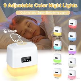 img 2 attached to ASTARON White Noise Machine: Adjustable Brightness, 9 Colors Night Lights, 20 Soothing Sounds - Sleep Aid, Alarm Clock for Baby, Adults & Kids