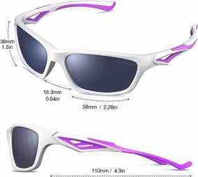 img 3 attached to Kids Polarized Sunglasses - Unbreakable Flexible Sport Glasses W/ UV Protection For Age 3-7 Boys & Girls | DEAFRAIN