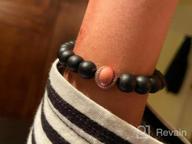 img 1 attached to 🧢 Stylish Nsitbbuery Fashion Baseball Bracelet: 8MM Matte Agate Lava Rock Beads review by Michelle Godinez