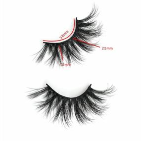 img 2 attached to 25Mm Dramatic Long Type 3D Mink Lashes - 100% Siberian Mink Fur Eyelashes For Natural Layered Effect, Reusable & Real Fake Eyelashes For Women (1 Pair E80)