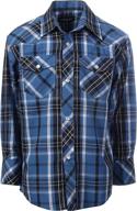 👕 premium plaid sleeve pearl snaps boys' clothing - trendy tops, tees & shirts by gioberti logo