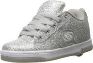 heelys split sneaker: stylish black glitter girls' athletic shoes logo