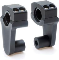 🏍️ ape racing pivoting handlebar clamp risers - universal 2" raise clamps for 7/8" or 1 1/8" handlebars - mounts to 7/8" stem clamp - black (7/8") логотип