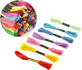img 3 attached to 🧵 Caydo 135 Piece Embroidery Kit: 100 Color Skeins, Thread Floss, Cross Stitch Needles - Ideal for Beginners