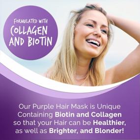 img 1 attached to Purple Hair Mask Toner With Biotin Hair Thickening Spray Bundle For Strong And Vibrant Hair