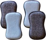🧽 the advanced tuff-scrub microfiber multi surface scrub and wipe sponges, dual-sided for effective scouring and effortless household cleaning, machine washable (pack of 4) logo