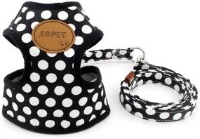 img 3 attached to SELMAI Small Dog Harness Vest Leash Set: Stylish Polka Dot/Camo Design with Mesh Padding and No-Pull Leads for Puppy, Pet, and Cat (Small Size, Pack of 1) - Black