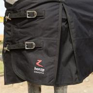 🐴 horze nevada waterproof horse turnout blanket - 200g fill, medium weight, 1200d - dakota black, 75&#34; logo