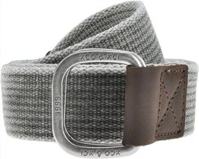 img 3 attached to Men'S Casual Canvas Belt With Genuine Leather Trimming And Double D-Ring Buckle By Ayliss