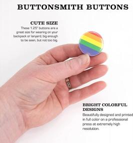 img 1 attached to USA-Made, Union-Produced Rainbow Pride Buttons By Buttonsmith For Enhanced SEO