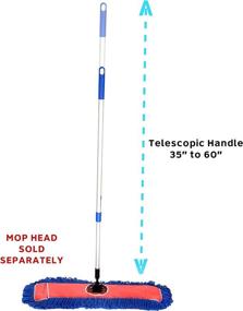 img 3 attached to 🧹 Alpine Industries Commercial Quick-Change Iron Mop Handle - Professional Mopping Tube with Metal Gripper for Rags - Heavy Duty Stick & Mop Head Replacement Holder (Telescopic Mop) - Efficient and Durable Cleaning Solution