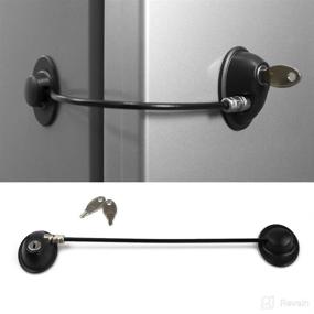 img 4 attached to 🔒 HoneSecur Refrigerator Lock and File Drawer Lock - Child Safety for Baby | Fridge Freezer Door Lock, Cabinet Lock with 2 Keys – Black
