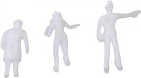 img 3 attached to Pack Of 100 1:200 Scale Model Train Passengers - White People Figures By BQLZR