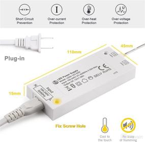 img 2 attached to 🔆 Adjustable Gooseneck Bedside Wall Lights - VST Input DC12V 1.6W Touch Dimmable Switch LED Light for Bedroom Headboard - Warm White/Normal White/Cool White - Book Reading Lamp with USB Charging Port (Silver)