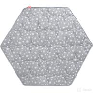 hexagon playpen mat - perfect fit for regalo play yard and hiccapop playpod portable playpen! логотип