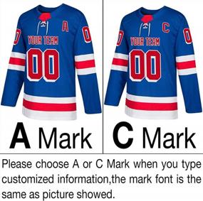 img 2 attached to Design Your Own Royal Blue Authentic Embroidered Ice Hockey Jersey For Men, Women & Youth - S-8XL With Custom Name And Numbers!