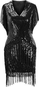 img 3 attached to 👗 BABEYOND Fringed Sequin Flapper Dresses for Girls - Roaring Style Clothing