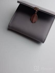 img 5 attached to Vegan Leather Leaf Pendant Women'S UTO Wallet With RFID Protection For Cards, Phone, Checkbook And Coins