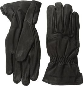 img 1 attached to Haggar Leather Glove Black X Large Men's Accessories