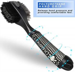 img 1 attached to Revolutionize Your Golf Game With CHAMPKEY Premium Oversized Golf Brush With Retractable Groove Cleaner