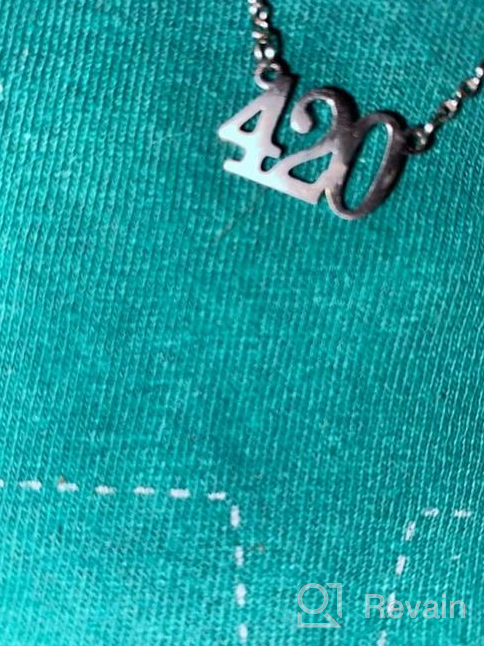 img 1 attached to SKQIR Women's Birthday Gold Number Year Necklace - Pendant for Girls | Number Birth Year Necklace for Women | Perfect Gift review by Janet Hill