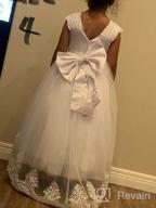 img 1 attached to ABAO SISTER Elegant Satin Lace Fancy Flower Girl Dress, Perfect for Pageant and Ball Gown Events (Size 2, Ivory) review by Mark Vazquez