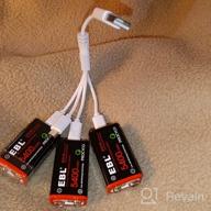 img 1 attached to Long-Lasting EBL 9V Lithium Rechargeable Batteries With USB 5400MWh Capacity (Pack Of 2) review by Mark Bullock