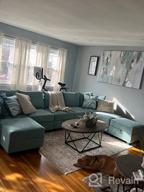 img 1 attached to Modern U-Shape Sectional Sofa Sleeper Couch With Reversible Chaise And Ottomans - HONBAY Bluish Grey review by Jeff Talcott
