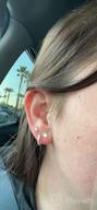 img 1 attached to 💎 Sterling Silver Hoop Earrings Set: Small Cartilage Ear Cuffs, Huggie Earrings with CZ Stones - Mini Piercings for Women & Girls review by Courtney Frostick