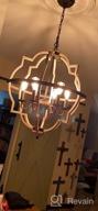 img 1 attached to Rustic Orb Chandelier With Adjustable Height - TZOE 4-Light Metal Vintage Chandelier For Dining Room, Living Room, And Kitchen review by Casey Tatum