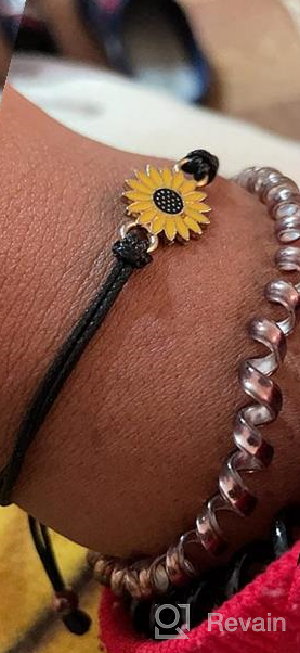 img 1 attached to SIPELATY Pinky Promise Distance Matching Bracelets: Best Friend Gift, Sunflower Boho Bracelet, Friendship Jewelry, Birthday Gift for Girls (+ Gift Card) review by Jennifer Garrard