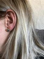 картинка 1 прикреплена к отзыву 18K Gold Evil Eye Stud Earrings With Micro-Inlaid Cubic Zirconia & Blue Gemstone - Perfect Handmade Fashion Jewelry For Women'S Christmas Gift от Eric Jones