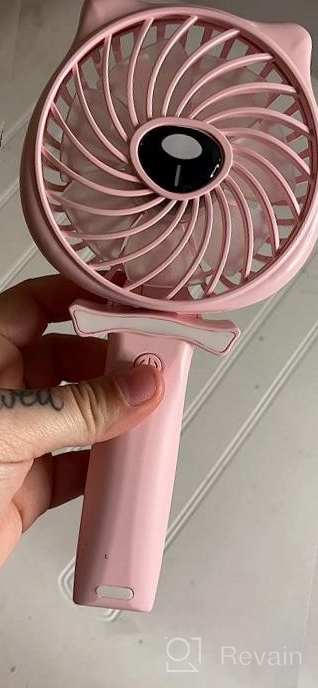 img 1 attached to Stay Cool On-The-Go: TriPole Mini Handheld Fan With USB Rechargeable Battery, Adjustable Speeds, And Foldable Design review by Erick Roby