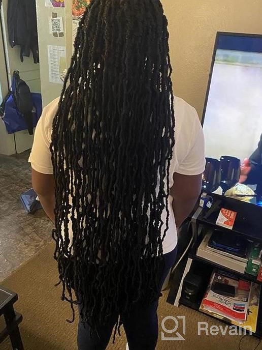img 1 attached to Karida Soft Locs 36 Inch Crochet Hair 3Packs Faux Locs Crochet Braids Hair Pre Looped Synthetic Curly Soft Faux Locs Hair Extension Goddess Locs Crochet Braids (36 Inch (Pack Of 3), 30#) review by Kimberly Bryant